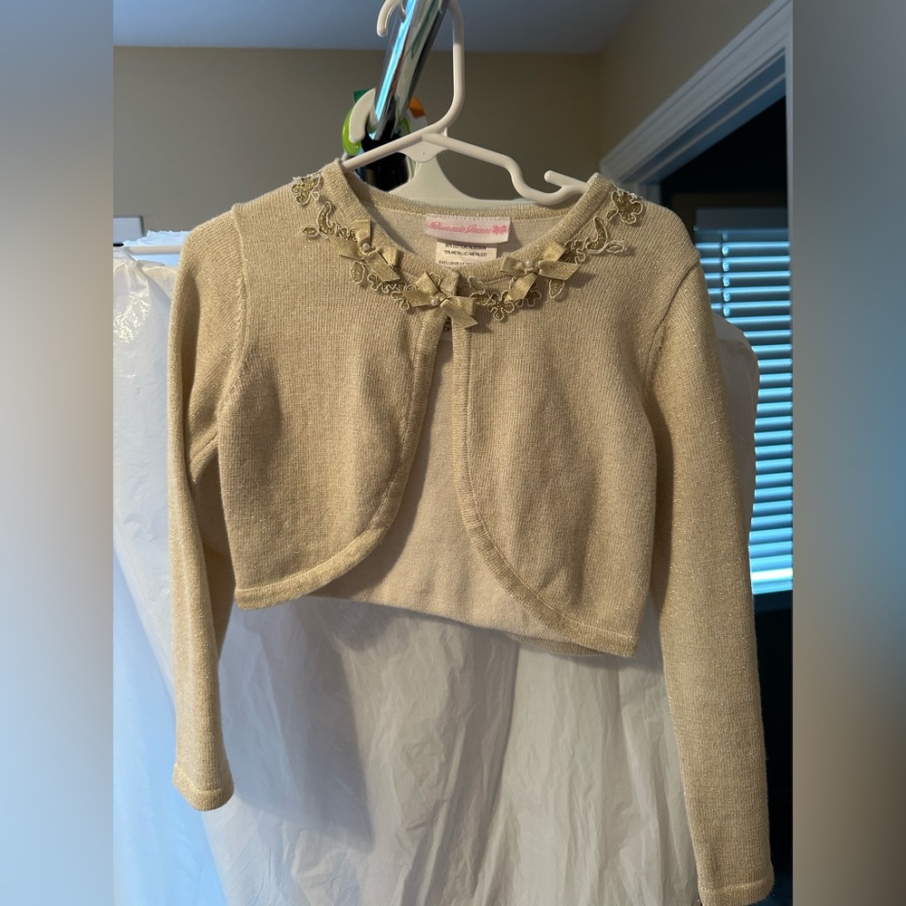 Cover up toddler girl size 4T in gold color